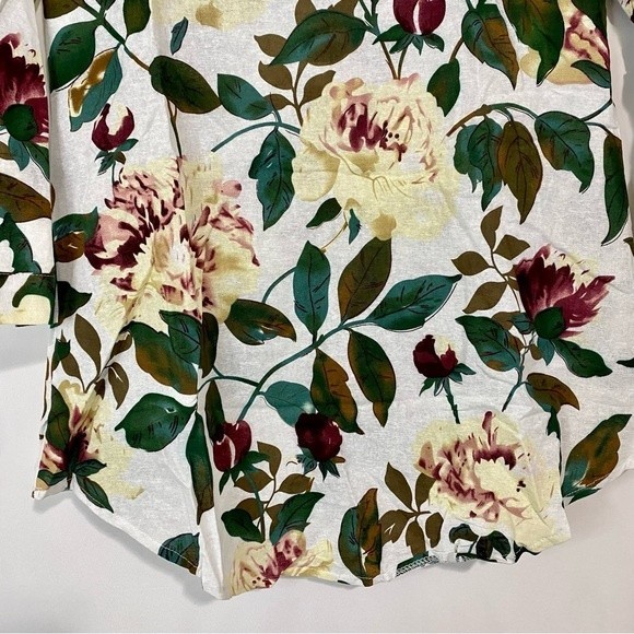 Cellabie Women’s Floral Print Roll-Tab Sleeve Shift Dress Beige Rose NWT - Picture 3 of 9